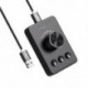 Hangerőszabályzó gomb USB számítógép hangszóró vezérlő Egygombos Bluetooth 5.1 némítás lejátszási szünettel