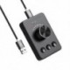 Hangerőszabályzó gomb USB számítógép hangszóró vezérlő Egygombos Bluetooth 5.1 némítás lejátszási szünettel