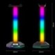 Szín: B - RGB Gaming fejhallgató állvány áttetsző LED lámpa, kettős USB-portos érintőképernyős vezérlő asztali