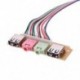 2 USB 2.0 PC számítógépház előlap USB audio csatlakozók port asztali számítógép USB hosszabbító vezeték mikrofon
