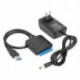 Szín: Adapter nélkül - USB 3.0 - SATA 3 kábel SATA - USB adapter Kábelek konvertálása Támogatás 2,5/3,5 hüvelykes