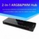 ARGB vezérlő 4 tűs PWM 5V 3 tűs ARGB hűtőventilátor hub 1-9 portos elosztó távirányító számítógép PC ház váz