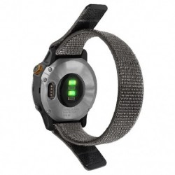 Szín: Szürke - 22 mm-es 26 mm-es nylon szíj Garmin Fenix 7 7x 7S 6 6X Pro Fenix 5 5X plus Forerunner 935 945 D2 gyorskioldó