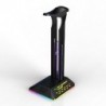 Szín: A - RGB Gaming fejhallgató-állvány Kettős C-típusú USB-portos RGB Strip Light asztali játék fejhallgató-tartó