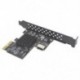 Szín: jobb - ASM3142 chip 10 Gbps USB3.1 Gen 2 Type-E 20 tűs bővítőkártya USB 2.0 PCI Express 3.0 X2 adapter asztali PC