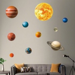 8 db/szett 8 Planet Solar System fali matricák Világító bolygók Sötét Fluoreszkáló matricák Space Planets Gyermekszoba