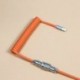 Fehér szín - 2 az 1-ben tekercselt Aviator Wire Type-C-USB kábel a mechanikus billentyűzethez Aviation Connector