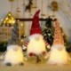 Szín: F - Boldog karácsonyt arctalan baba LED világító gnome lámpa plüss manó Mikulás díszek medál otthon újév
