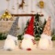 Szín: F - Boldog karácsonyt arctalan baba LED világító gnome lámpa plüss manó Mikulás díszek medál otthon újév