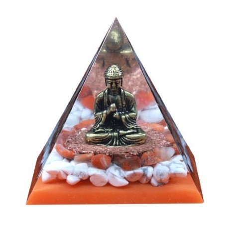Szín: 06 - Buddha orgon piramis gyógyító természetes kristály csakra kő Reiki kiegyensúlyozó energia generátor orgonit
