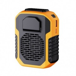 Szín: narancs - 6000mA hordozható derékventilátor USB klíma Újratölthető akasztós nyakú mini ventilátor kültéri