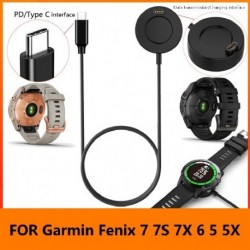 1 m-es USB Type C töltőkábel Garmin Fenix 7 7S 7X 6 6S 6X Pro 5S 5X Vivoactive 3 4S 935 945 245 Venu 2 töltőállomáshoz