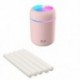 Szín: rózsaszín 5 szűrő - 300 ml légpárásító USB ultrahangos aroma illóolaj diffúzor Romantic Soft Light