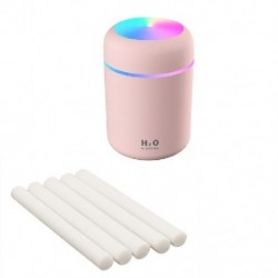 Szín: rózsaszín 5 szűrő - 300 ml légpárásító USB ultrahangos aroma illóolaj diffúzor Romantic Soft Light
