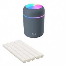 Szín: sötétkék 5 szűrő - 300 ml légpárásító USB ultrahangos aroma illóolaj diffúzor Romantic Soft Light