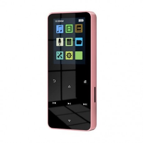 Szín: Pink No Card - MP4 lejátszó Bluetooth beépített hangszóróval Érintőgombos FM rádió Videó lejátszás E-könyv