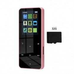 Szín: rózsaszín 32G - MP4 lejátszó Bluetooth beépített hangszóróval Érintőgombos FM rádió Videó lejátszás E