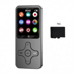 Szín: 16G-val - Mini MP3 MP4 lejátszó 1,8 hüvelykes LCD képernyő Bluetooth hangszóró HiFi zenelejátszó Hordozható