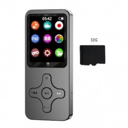 Szín: 32G-vel - Mini MP3 MP4 lejátszó 1,8 hüvelykes LCD képernyő Bluetooth hangszóró HiFi zenelejátszó Hordozható