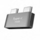 Kettős Type-C rövid hosszabbító USB C Thunderbolt 3 dugaszolható bővítő adapter csatlakozó 10 Gbps USB hub MacBook Pro