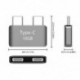 Kettős Type-C rövid hosszabbító USB C Thunderbolt 3 dugaszolható bővítő adapter csatlakozó 10 Gbps USB hub MacBook Pro