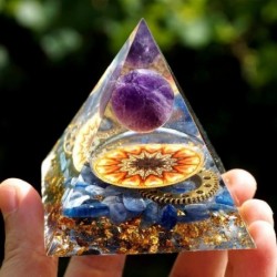 Szín: 20 - Orgone Piramis Ametiszt Peridot Gyógyító Természetes Reiki Kristály Energia Generátor Orgonit Piramis Emf