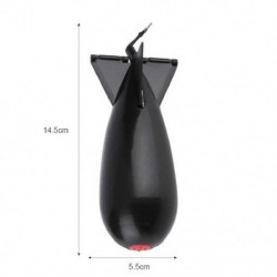 Szín: fekete 14,5 cm - Pontyhorgász rakéta etető Spomb rakéta alakú csali pontyhorgász etető úszó tartó Attract