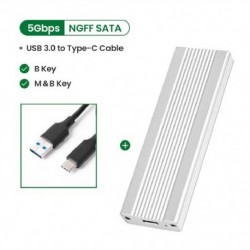 Szín: B gomb NGFF C - A - Dual Protocol M2 NVMe/NGFF SATA SSD tok 10 Gbps HDD Box M.2 – USB 3.1 SSD tokház NVME PCIE NGFF