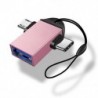Szín: Rose Gold - 2 az 1-ben C típusú mikro USB OTG adapter USB 3.0 aljzatból mikro USB csatlakozóba és USB C dugasz