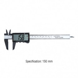 Szín: A - 100/150 mm-es digitális tolómérő elektronikus nóniusz tolómérő LCD szénszálas számlap nóniusz tolómérő