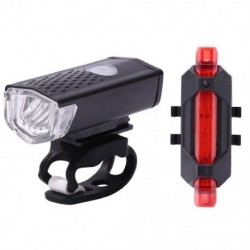 Szín: B 300LM és hátsó - T6 LED kerékpár lámpa 10W 800LM USB újratölthető táp kijelző MTB hegyi országúti