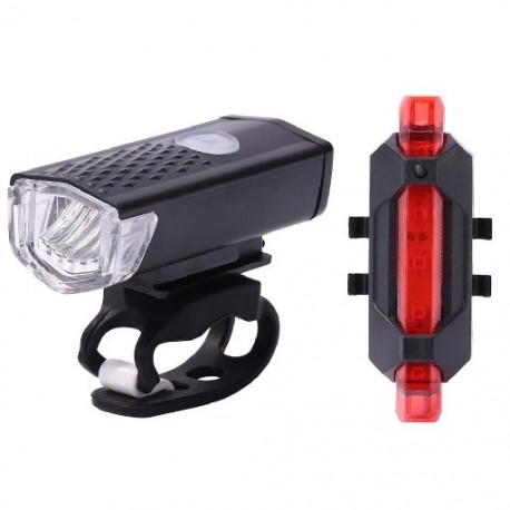 Szín: B 300LM és hátsó - T6 LED kerékpár lámpa 10W 800LM USB újratölthető táp kijelző MTB hegyi országúti