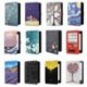 Szín: 12 - Vízálló festett matt védőtok az Amazon New Kindle 2019 J9G29R Gen 10 e-könyv olvasóhoz, PU bőr intelligens