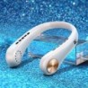 Szín: 3000 mAh fehér - Hordozható akasztós nyaki ventilátor 5000 mAh USB újratölthető penge nélküli némító