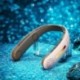 Szín: 4000 mAh rózsaszín - Hordozható akasztós nyaki ventilátor 5000 mAh USB újratölthető penge nélküli némító