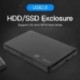 Szín: USB 3.0 - HDD SSD tok USB 3.0/2.0 ház tok 2,5 hüvelykes SATA SSD HDD külső zárás 5 Gbps mobilbox merevlemez adapter