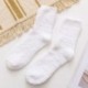 Fehér szín - Téli meleg zokni női vastag korall gyapjú meleg zokni puha elasztikus bolyhos zokni beltéri padlócső Sox