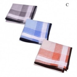 Szín: C - 3 db zsebkendő Többszínű kockás csíkos férfi zseb négyzet üzleti mellkas törölköző zsebkendő Hankies