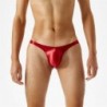 Szín: borvörös - Szexi Olaj fényes Férfi Alsónadrágok Fehérnemű Férfi Mini Bugyi Férfi Jockstrap String Alacsony