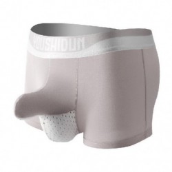 Szín: szürke - Nyári hálós Férfi Fehérnemű Kényelmes Bugyi Független Pénisz Scrotum Alsónadrág Meghitt Férfi