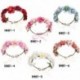Szín: Rose Red - Bohém női virág Tiara Garland fejpántok Romantikus esküvői menyasszonyi hajpántok Virágos hercegnő