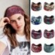 Szín: 8 - Vintage Boho virágmintás széles fejpántok csomózott elasztikus hajpánt jóga fejfedő női lányoknak pamut