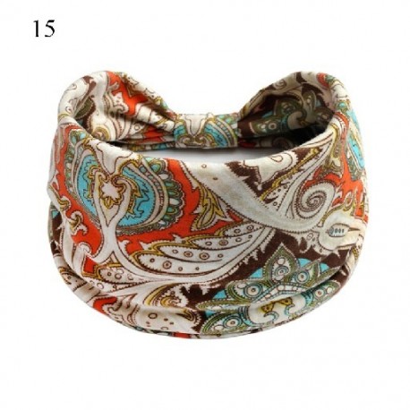 Szín: 15 - Vintage Boho virágmintás széles fejpántok csomózott elasztikus hajpánt jóga fejfedő női lányoknak pamut