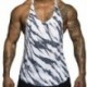 Fehér szín - Férfi felsők Ujjatlan ing Férfi Body Building Tank Top Futó Fitness Ruházat Férfi Sportruházat Mellények