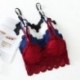 Szín: meztelen - Női szexi Crop Tops Melltartó csipke cső felső Női utcai viselet Seamless Hollow Melltartó Camisole Top