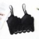 Szín: meztelen - Női szexi Crop Tops Melltartó csipke cső felső Női utcai viselet Seamless Hollow Melltartó Camisole Top