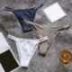 Szín: sötétkék - 1 db szexi fehérnemű női bugyi tangák Ice Silk alacsony emelkedésű tanga G strings fehérnemű