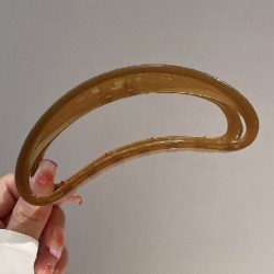 Szín: kávé - 13 cm-es nagy Félhold Női Hajköröm Elegáns Akril Hajkarom Clipek Rák Műanyag Barrettes Hajtűk Lányok