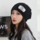 Fekete szín - Koreai gyapjú uniszex kötött sapkák női téli cső koponyasapka elasztikus koponyák sapkák sapka HIP HOP