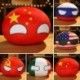 Magasság: 10 cm kulcstartó - 1 db 10 cm-es Country Ball Plüss játékok Polandball Countryball Kulcstartó babák